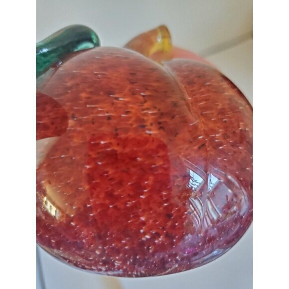 Cliff Goodman Art Glass Fruit Apple Vintage 1999 Red Paperweight *READ* - Picture 6 of 12